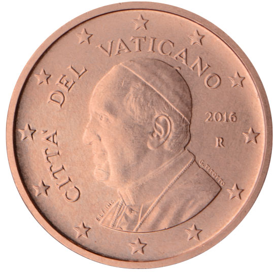 2014 Vatican 1cent 2016