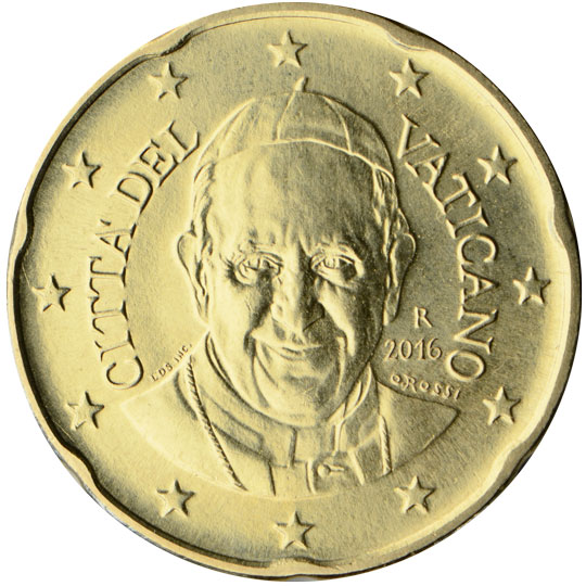2014 Vatican 20cent 2016
